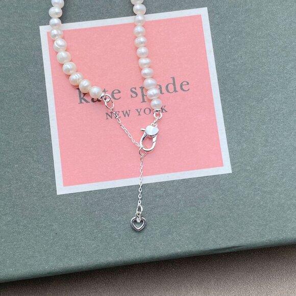 Kate Spade Natural freshwater pearl elephant pendant pearl necklace - Picture 4 of 5